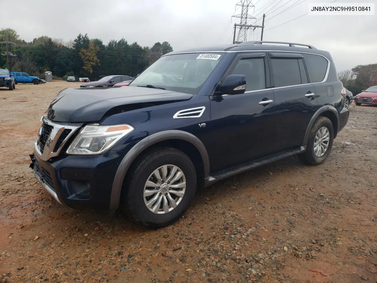 2017 Nissan Armada Sv VIN: JN8AY2NC9H9510841 Lot: 81480584