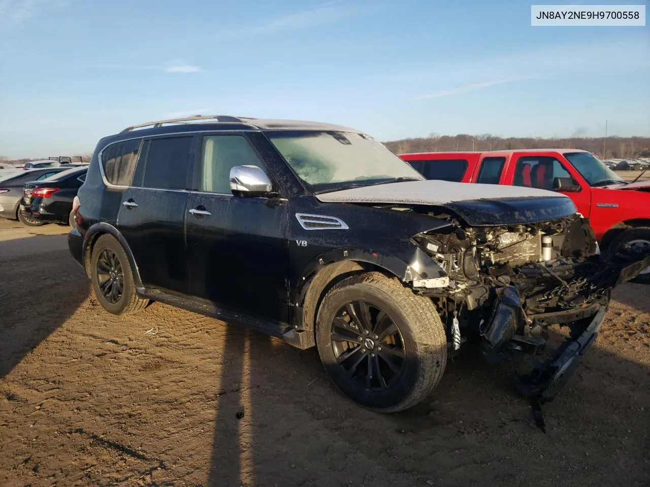 2017 Nissan Armada Platinum VIN: JN8AY2NE9H9700558 Lot: 82220893