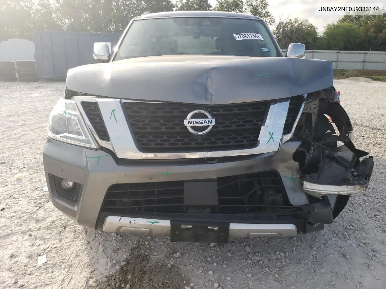 2018 Nissan Armada Platinum VIN: JN8AY2NF0J9333144 Lot: 72081734