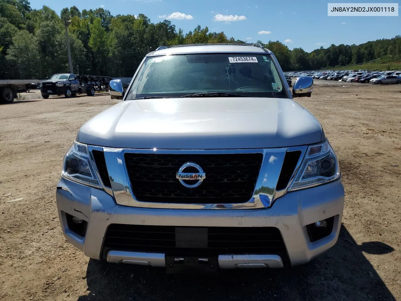 2018 Nissan Armada Sv VIN: JN8AY2ND2JX001118 Lot: 72453674