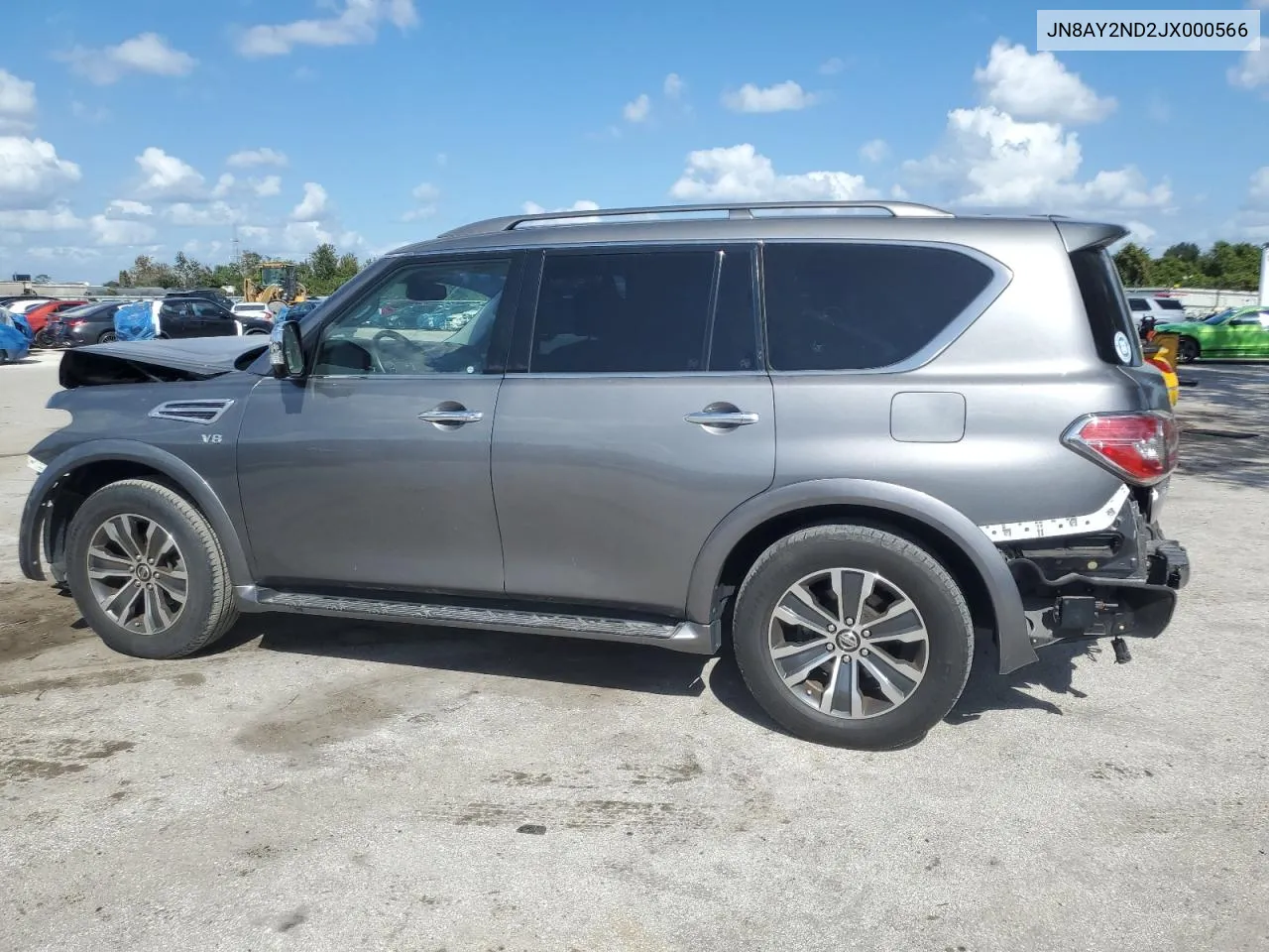 2018 Nissan Armada Sv VIN: JN8AY2ND2JX000566 Lot: 76911294