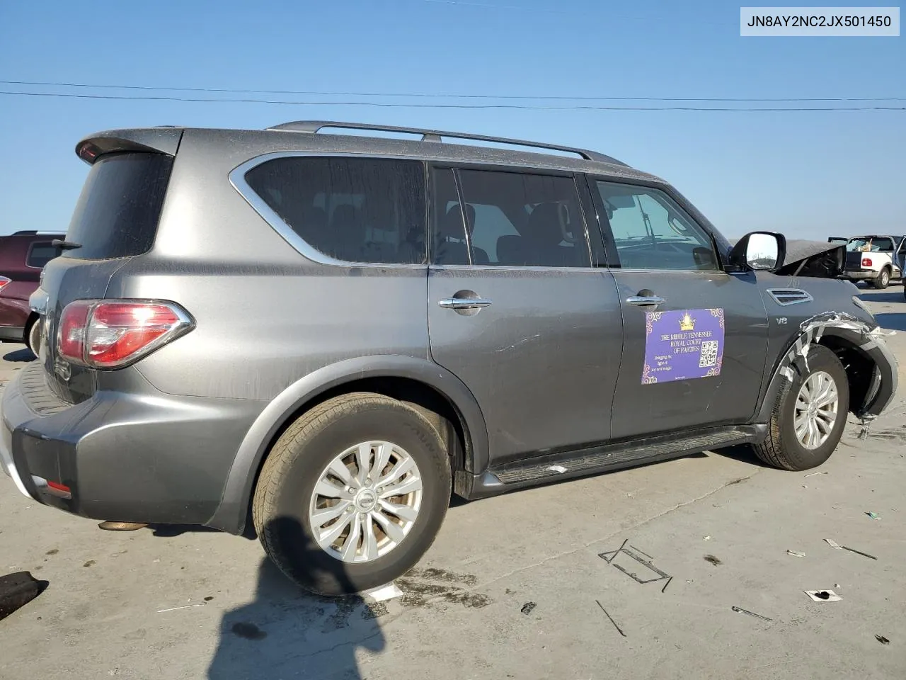 2018 Nissan Armada Sv VIN: JN8AY2NC2JX501450 Lot: 77205994