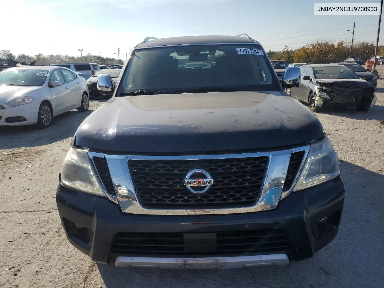 2018 Nissan Armada Platinum VIN: JN8AY2NE8J9730933 Lot: 77974784