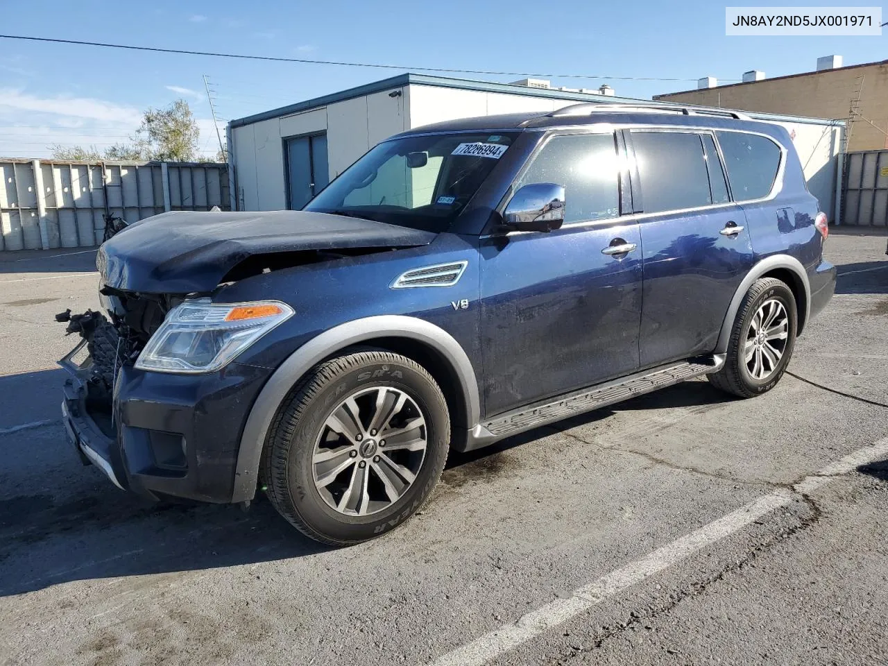 2018 Nissan Armada Sv VIN: JN8AY2ND5JX001971 Lot: 78286994