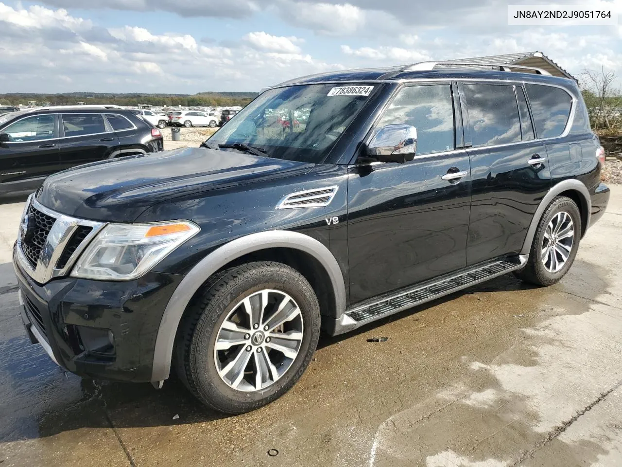 2018 Nissan Armada Sv VIN: JN8AY2ND2J9051764 Lot: 78386324