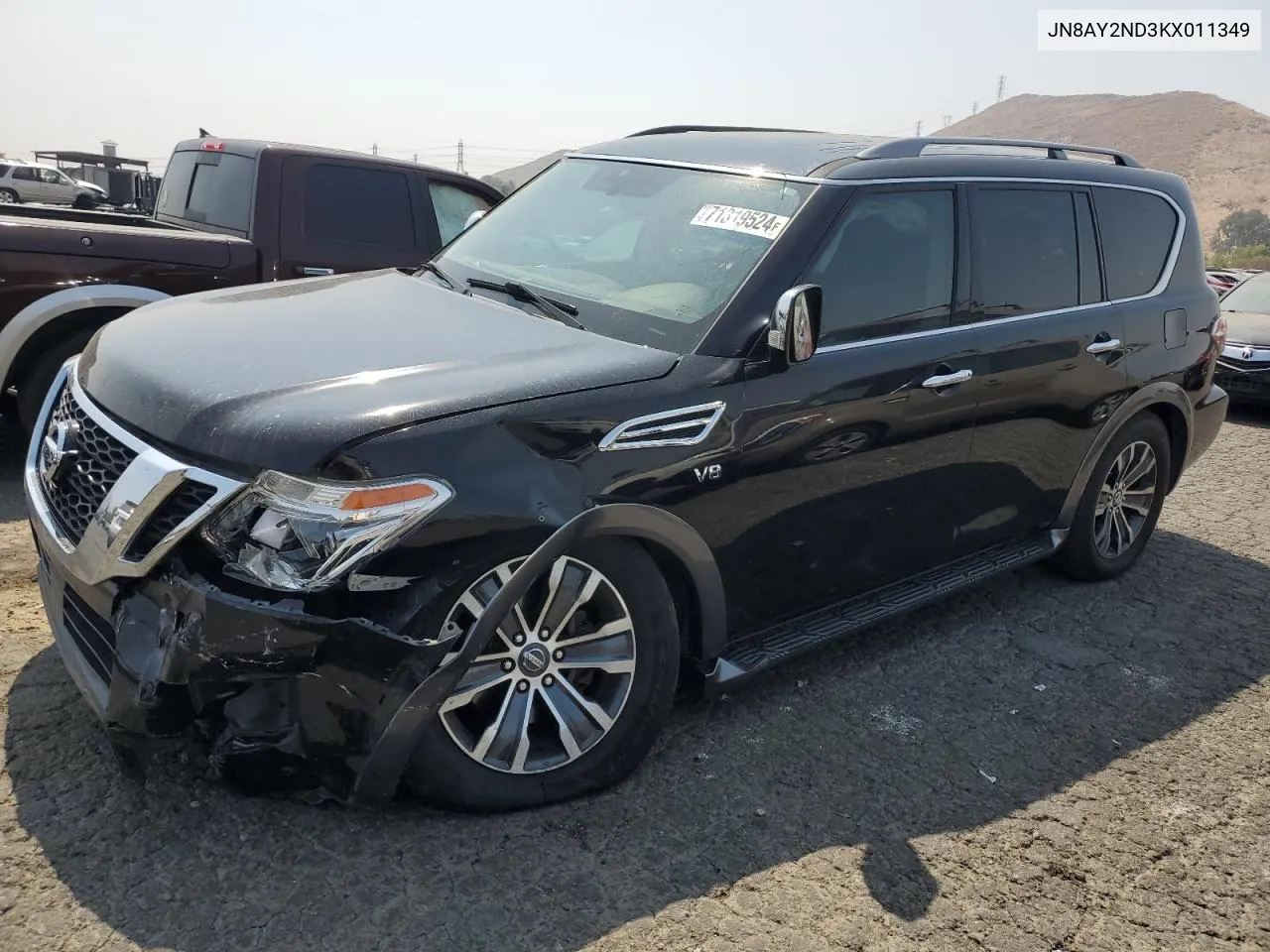 2019 Nissan Armada Sv VIN: JN8AY2ND3KX011349 Lot: 71319524