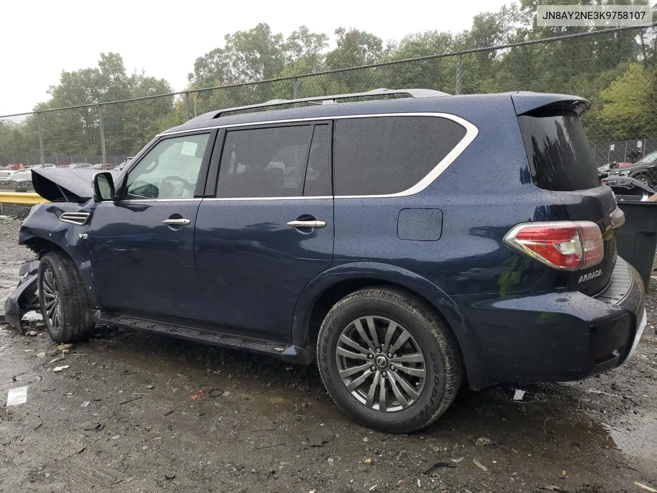 2019 Nissan Armada Platinum VIN: JN8AY2NE3K9758107 Lot: 72429774