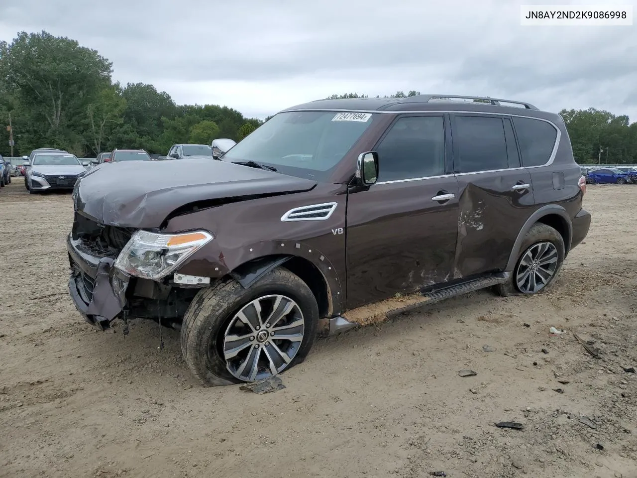 2019 Nissan Armada Sv VIN: JN8AY2ND2K9086998 Lot: 72477694