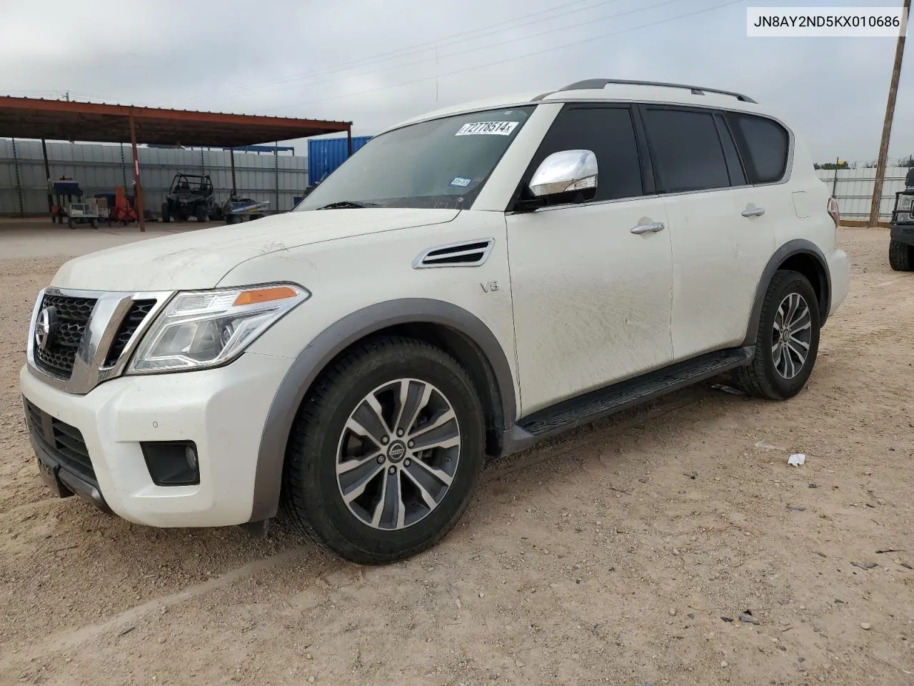 JN8AY2ND5KX010686 2019 Nissan Armada Sv