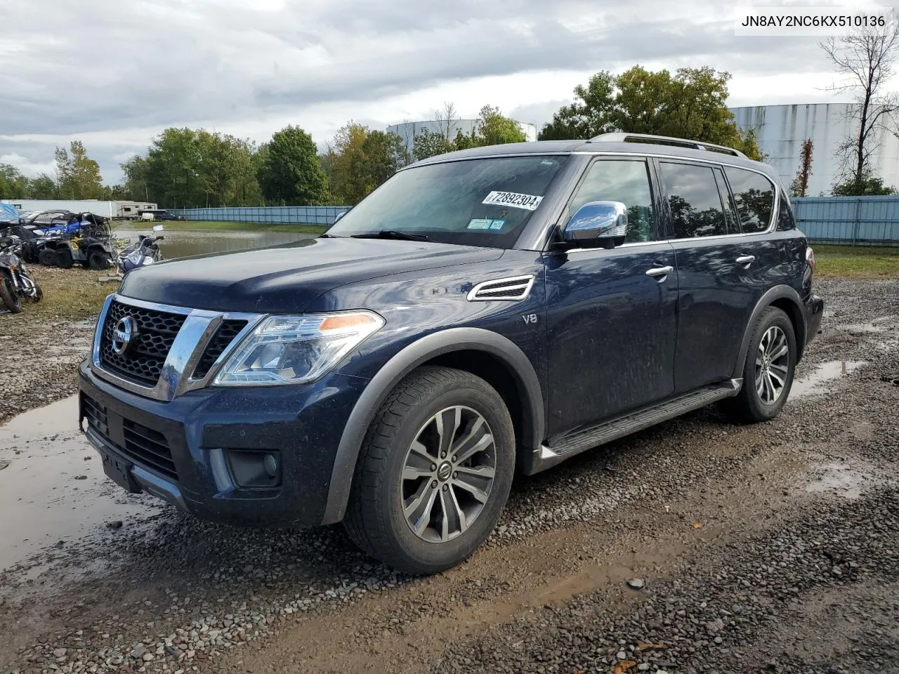 2019 Nissan Armada Sv VIN: JN8AY2NC6KX510136 Lot: 72892304