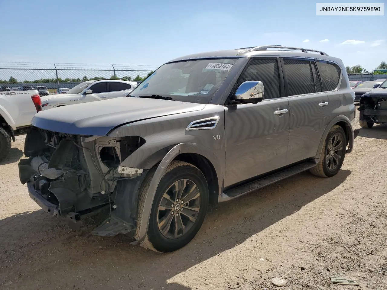 2019 Nissan Armada Platinum VIN: JN8AY2NE5K9759890 Lot: 73839144