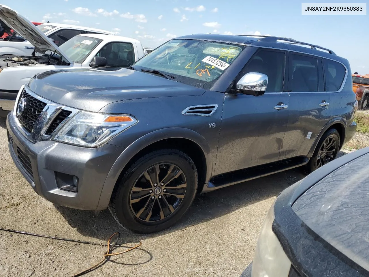 2019 Nissan Armada Platinum VIN: JN8AY2NF2K9350383 Lot: 74451294