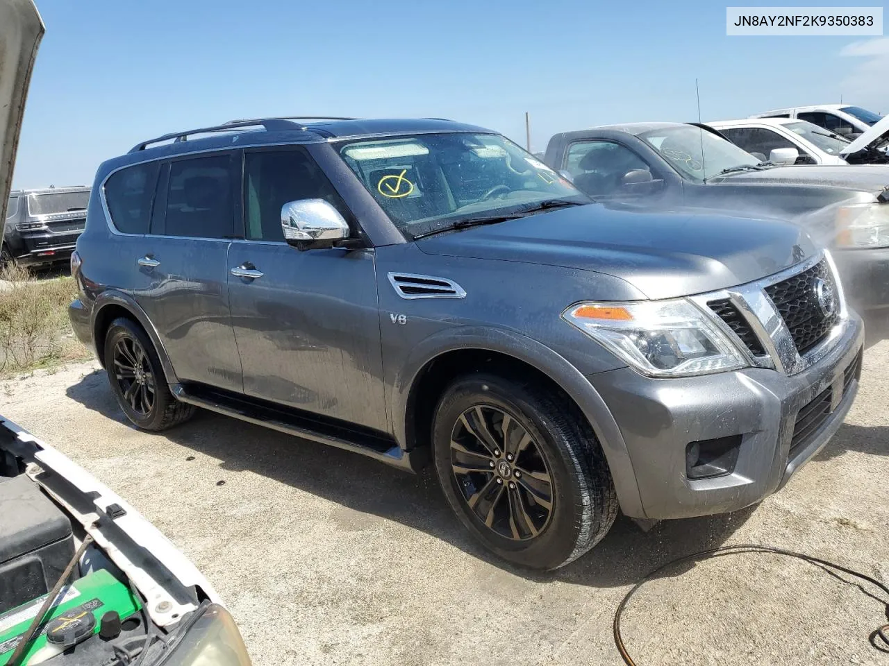 2019 Nissan Armada Platinum VIN: JN8AY2NF2K9350383 Lot: 74451294