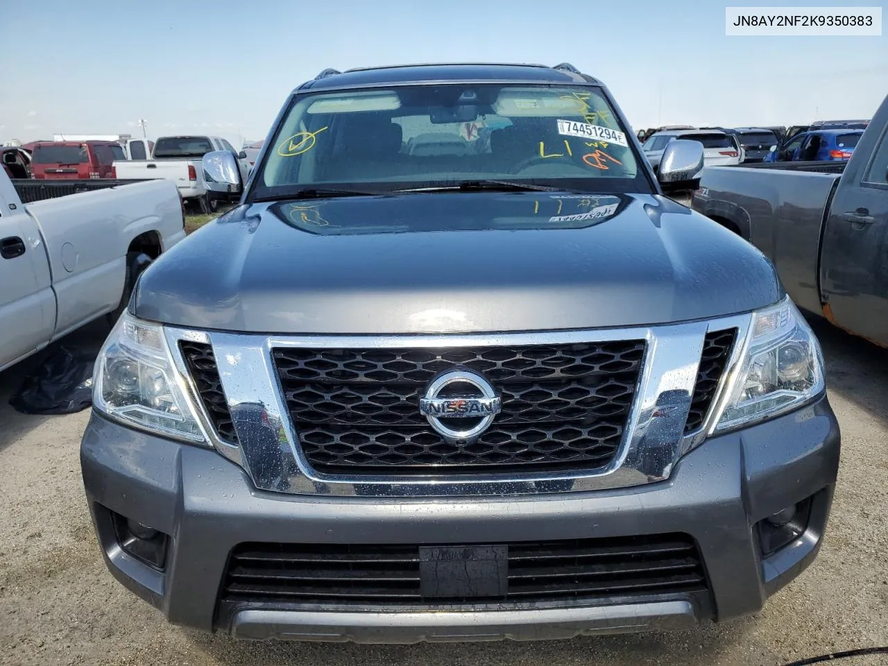 2019 Nissan Armada Platinum VIN: JN8AY2NF2K9350383 Lot: 74451294