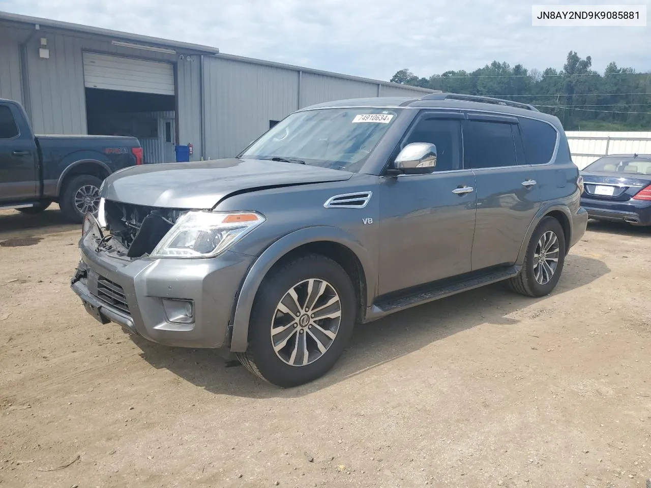 2019 Nissan Armada Sv VIN: JN8AY2ND9K9085881 Lot: 74910634