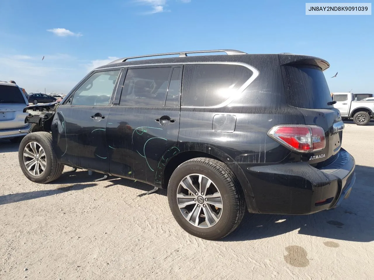 2019 Nissan Armada Sv VIN: JN8AY2ND8K9091039 Lot: 75350104