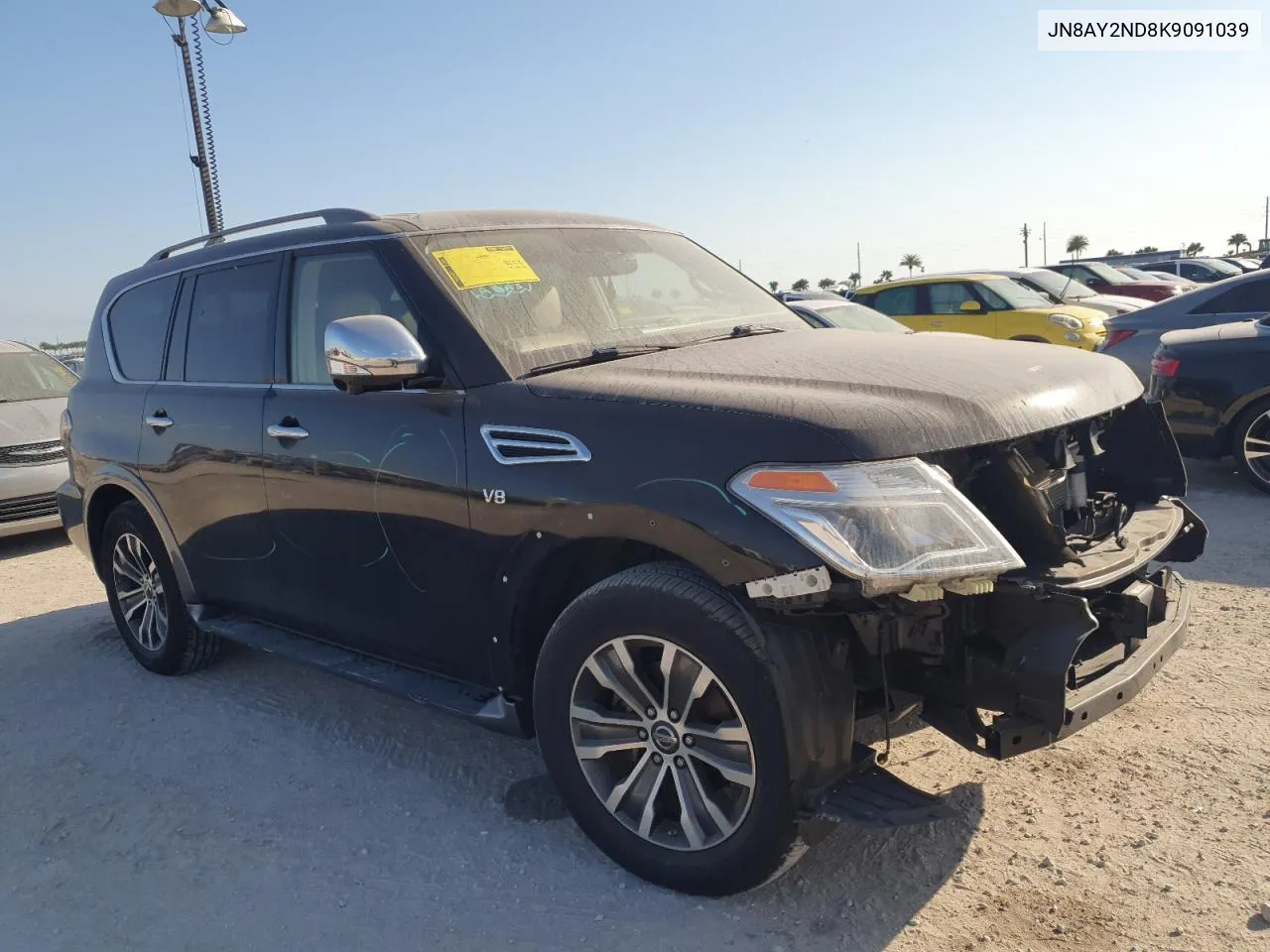 2019 Nissan Armada Sv VIN: JN8AY2ND8K9091039 Lot: 75350104