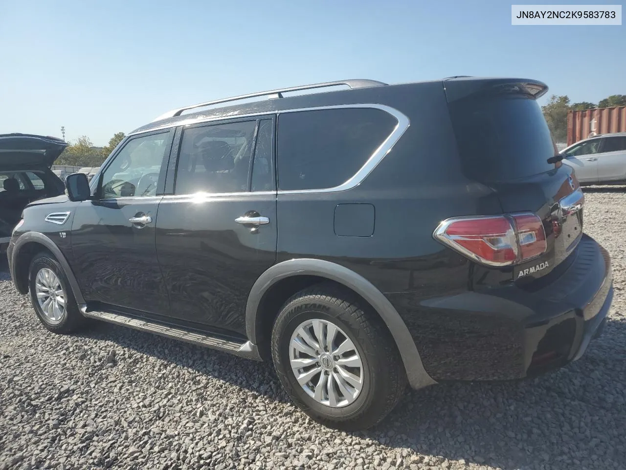 2019 Nissan Armada Sv VIN: JN8AY2NC2K9583783 Lot: 75933094