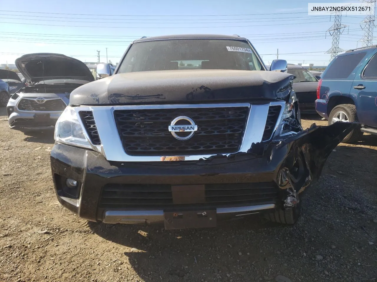 2019 Nissan Armada Sv VIN: JN8AY2NC5KX512671 Lot: 76001734