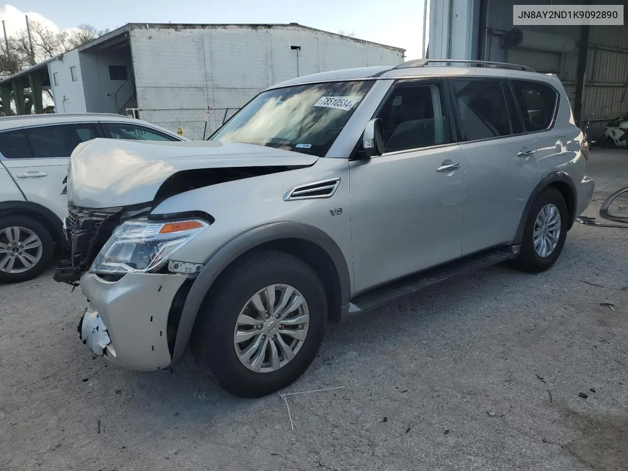 2019 Nissan Armada Sv VIN: JN8AY2ND1K9092890 Lot: 78510534