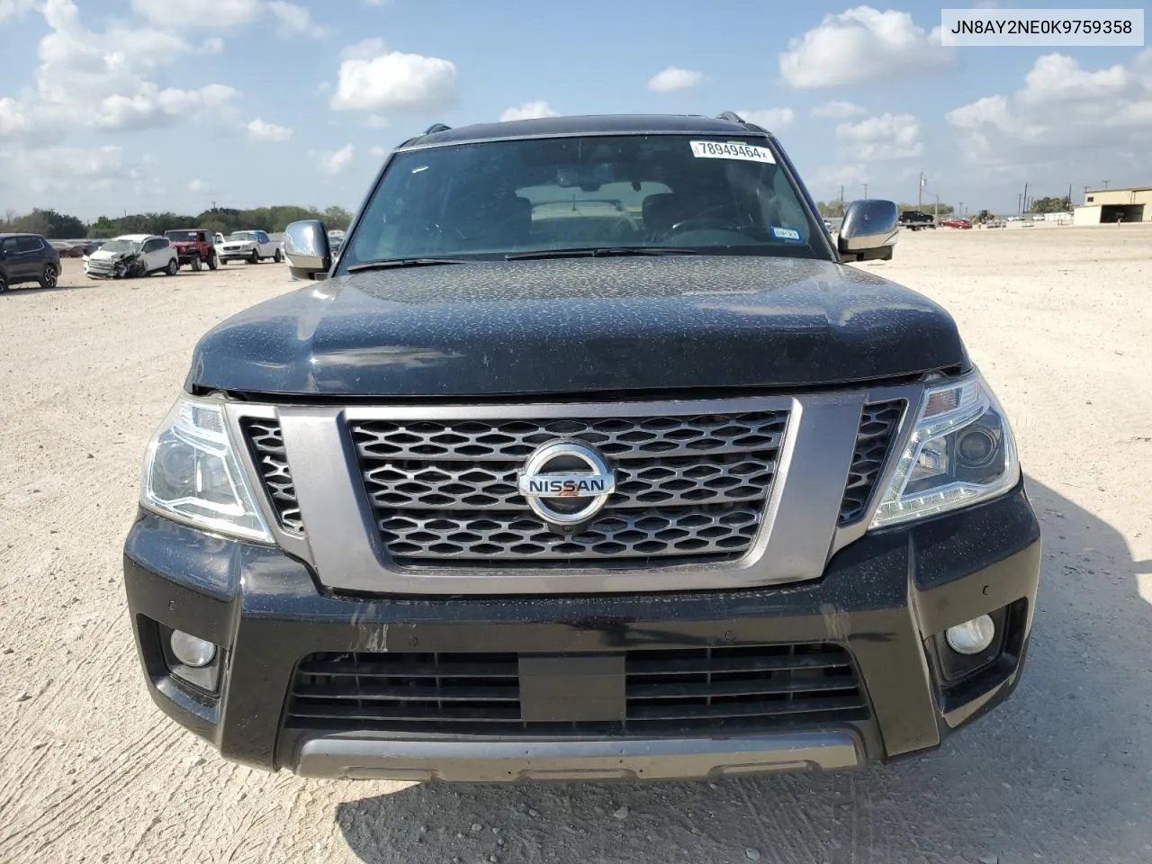 2019 Nissan Armada Platinum VIN: JN8AY2NE0K9759358 Lot: 78949464