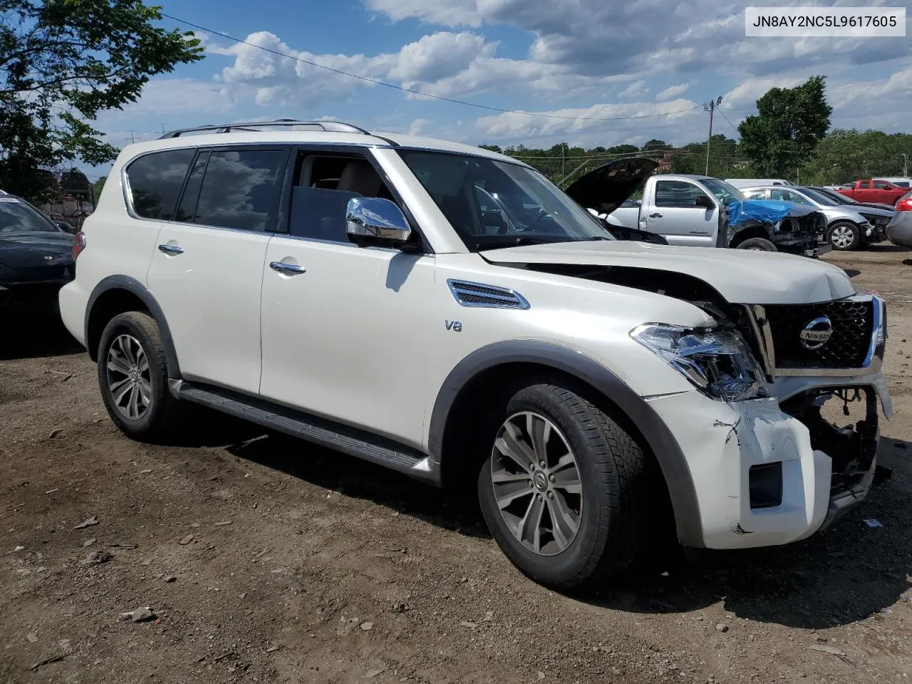 2020 Nissan Armada Sv VIN: JN8AY2NC5L9617605 Lot: 58310504