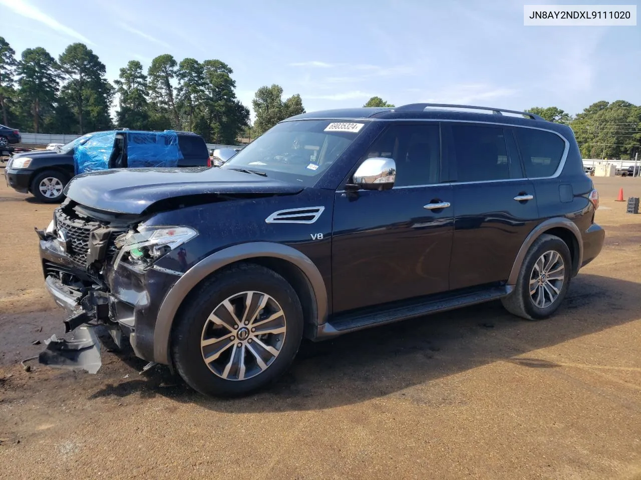 2020 Nissan Armada Sv VIN: JN8AY2NDXL9111020 Lot: 69035324