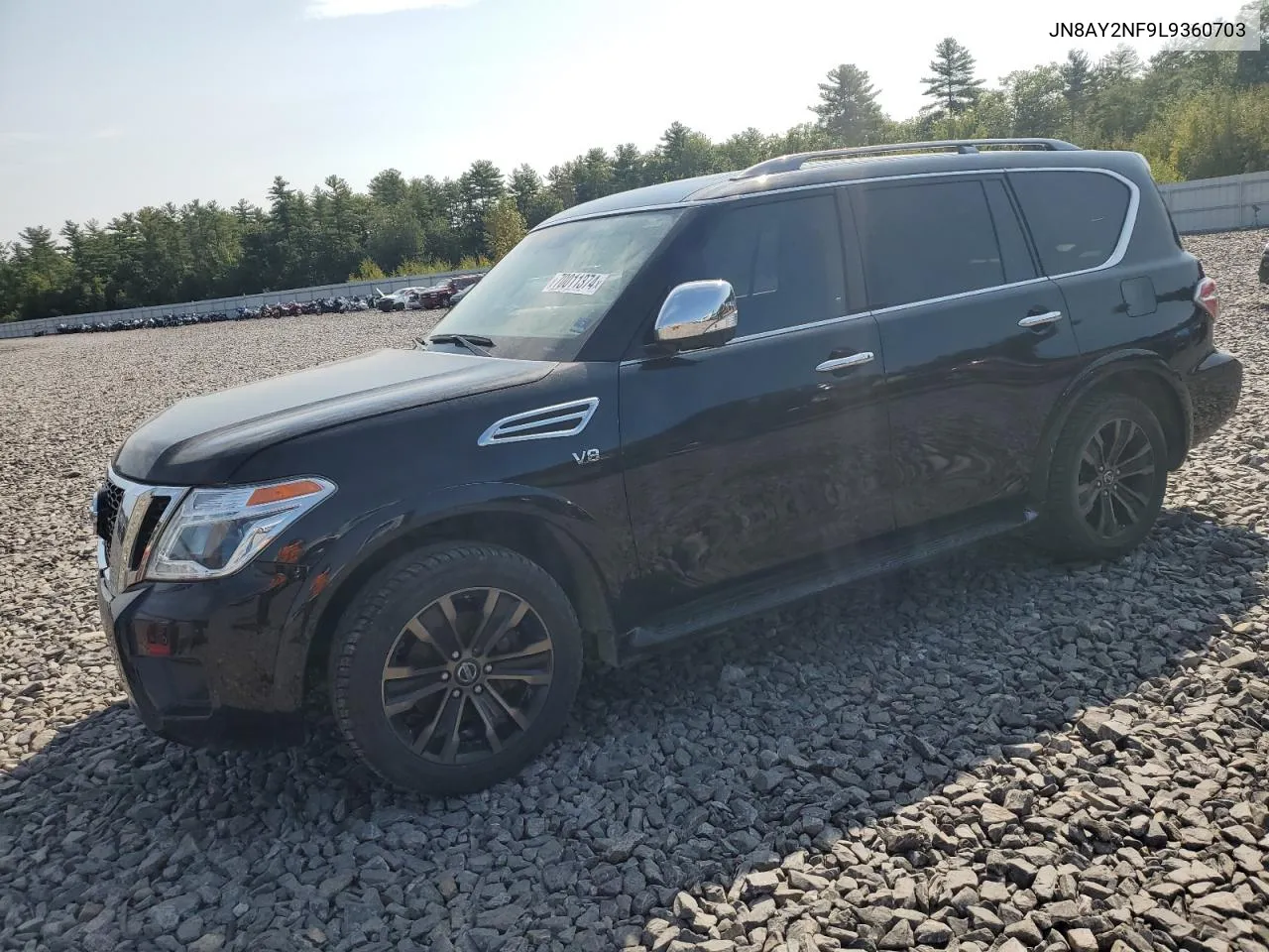 2020 Nissan Armada Platinum VIN: JN8AY2NF9L9360703 Lot: 70011374