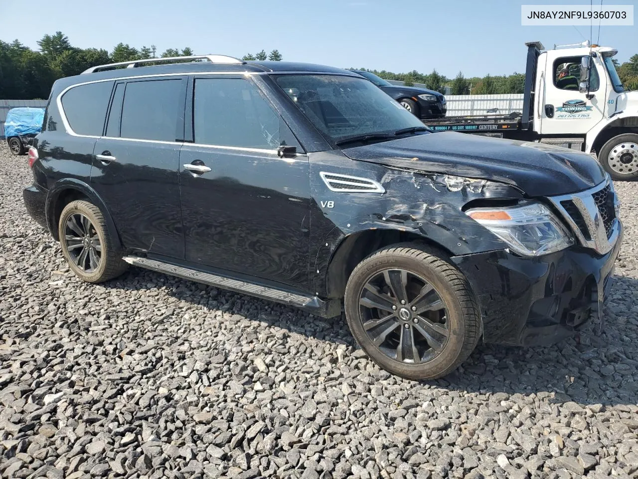 2020 Nissan Armada Platinum VIN: JN8AY2NF9L9360703 Lot: 70011374