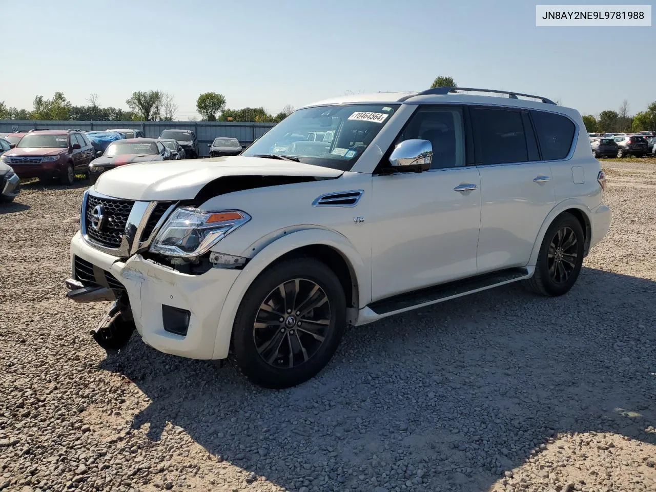 2020 Nissan Armada Platinum VIN: JN8AY2NE9L9781988 Lot: 70464564