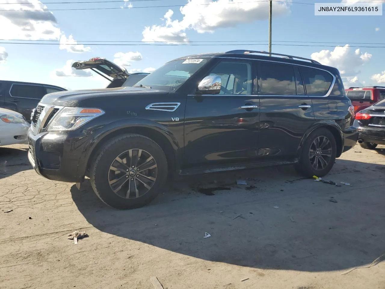 2020 Nissan Armada Platinum VIN: JN8AY2NF6L9361615 Lot: 71272574