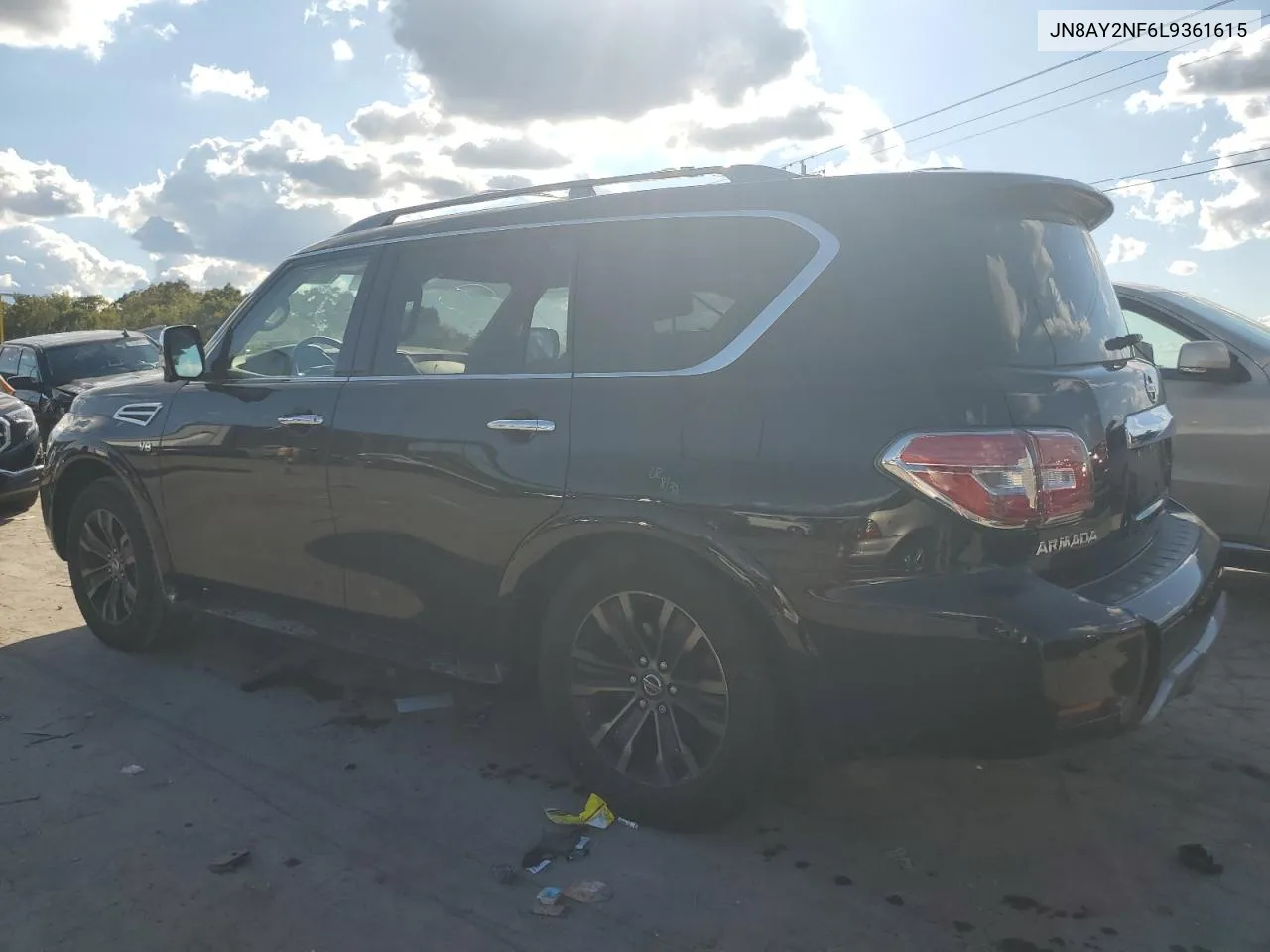 2020 Nissan Armada Platinum VIN: JN8AY2NF6L9361615 Lot: 71272574