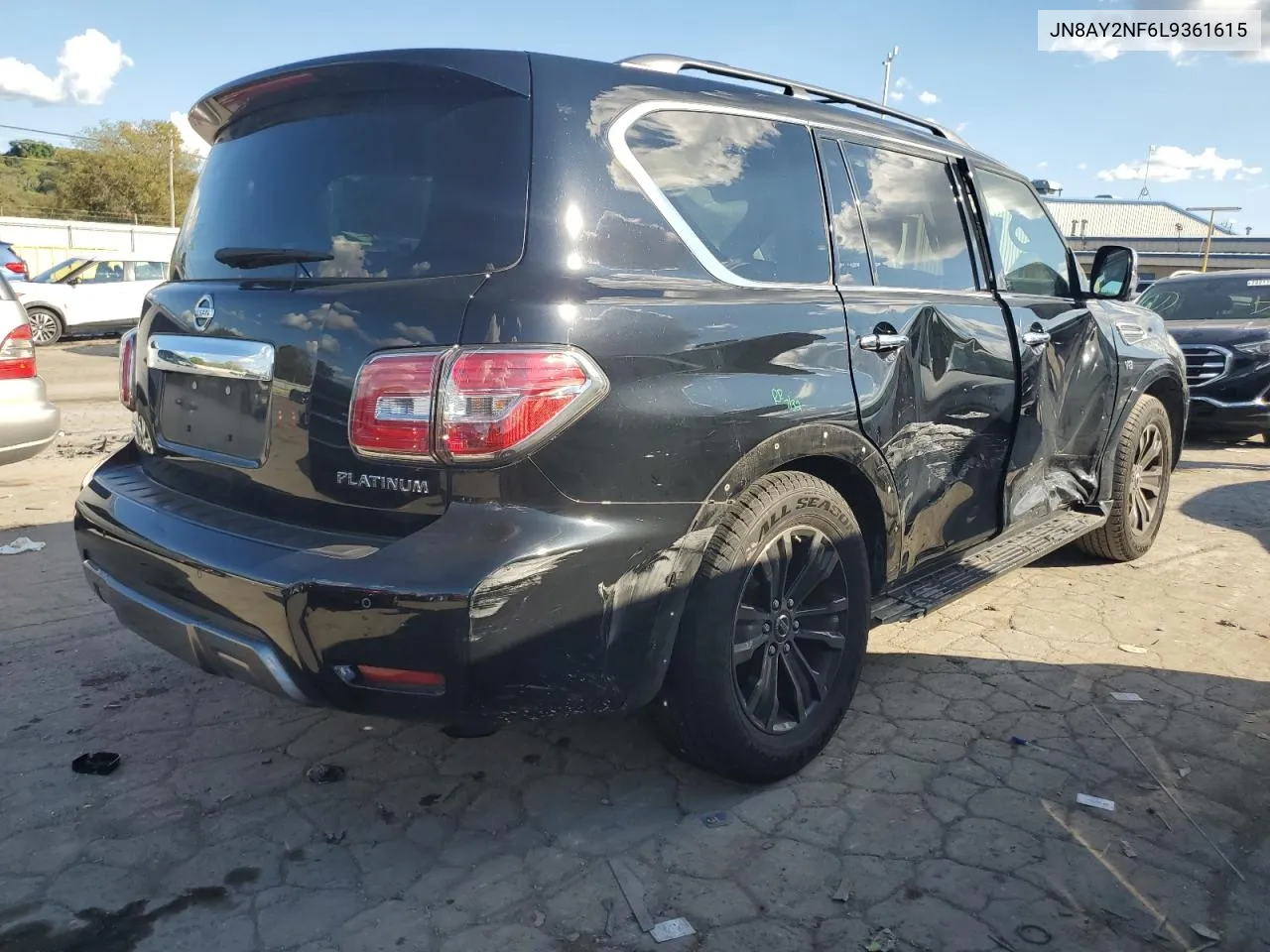 2020 Nissan Armada Platinum VIN: JN8AY2NF6L9361615 Lot: 71272574