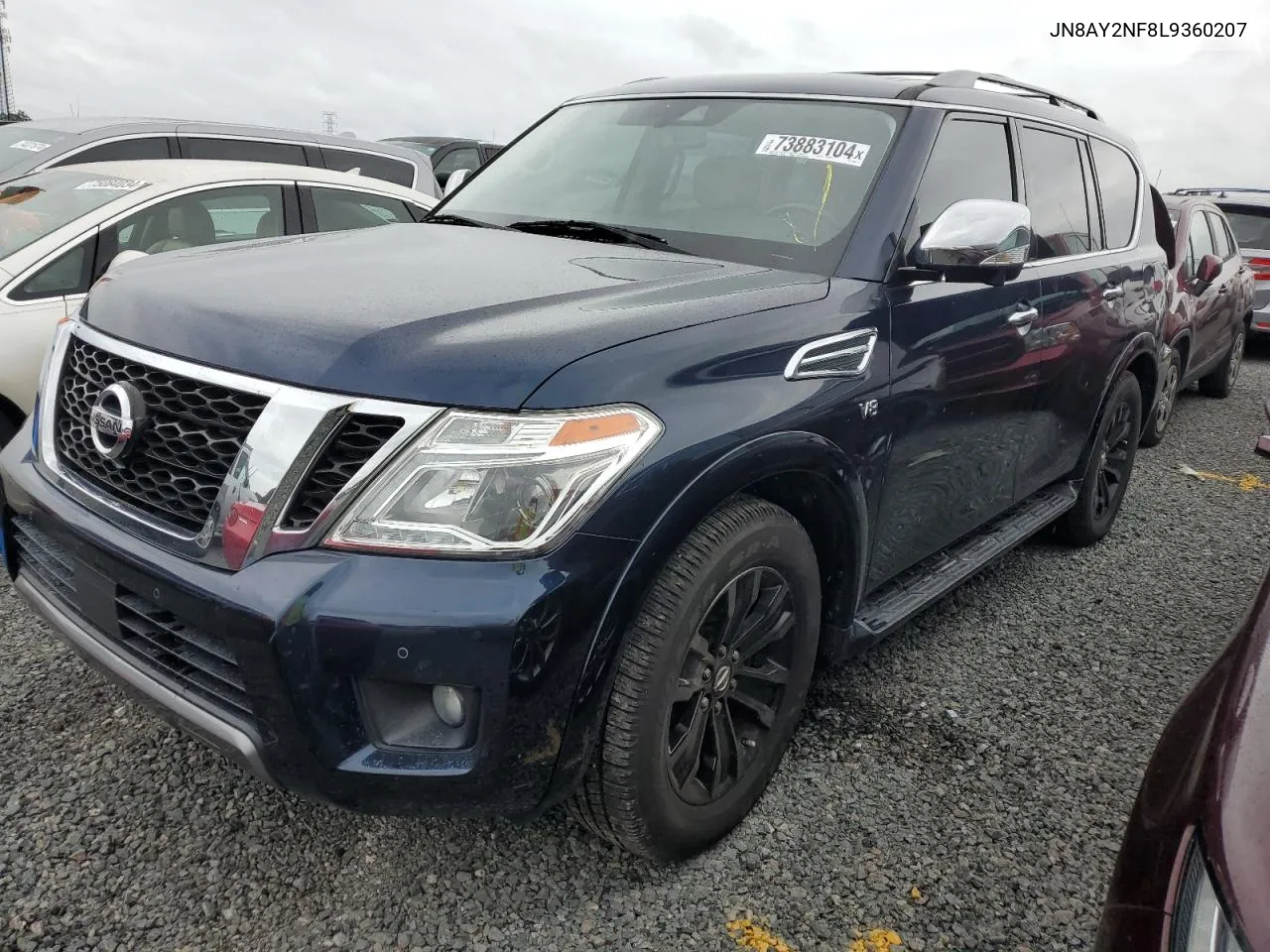 2020 Nissan Armada Platinum VIN: JN8AY2NF8L9360207 Lot: 73883104