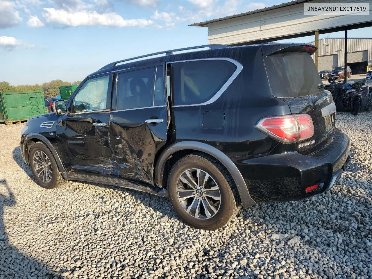 2020 Nissan Armada Sv VIN: JN8AY2ND1LX017619 Lot: 74347934