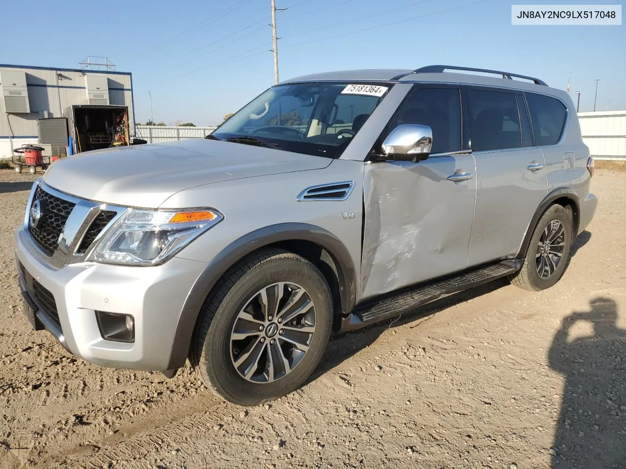 2020 Nissan Armada Sv VIN: JN8AY2NC9LX517048 Lot: 75181364