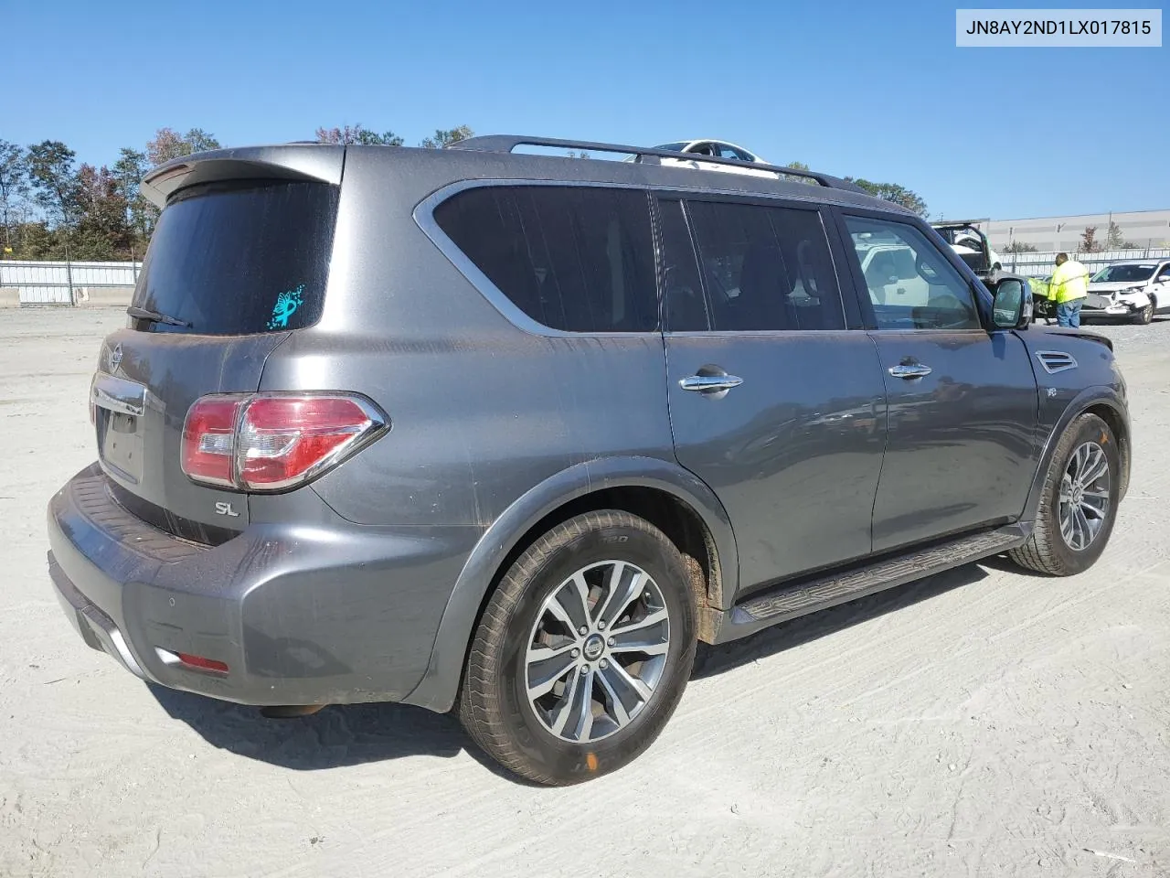 2020 Nissan Armada Sv VIN: JN8AY2ND1LX017815 Lot: 76113454