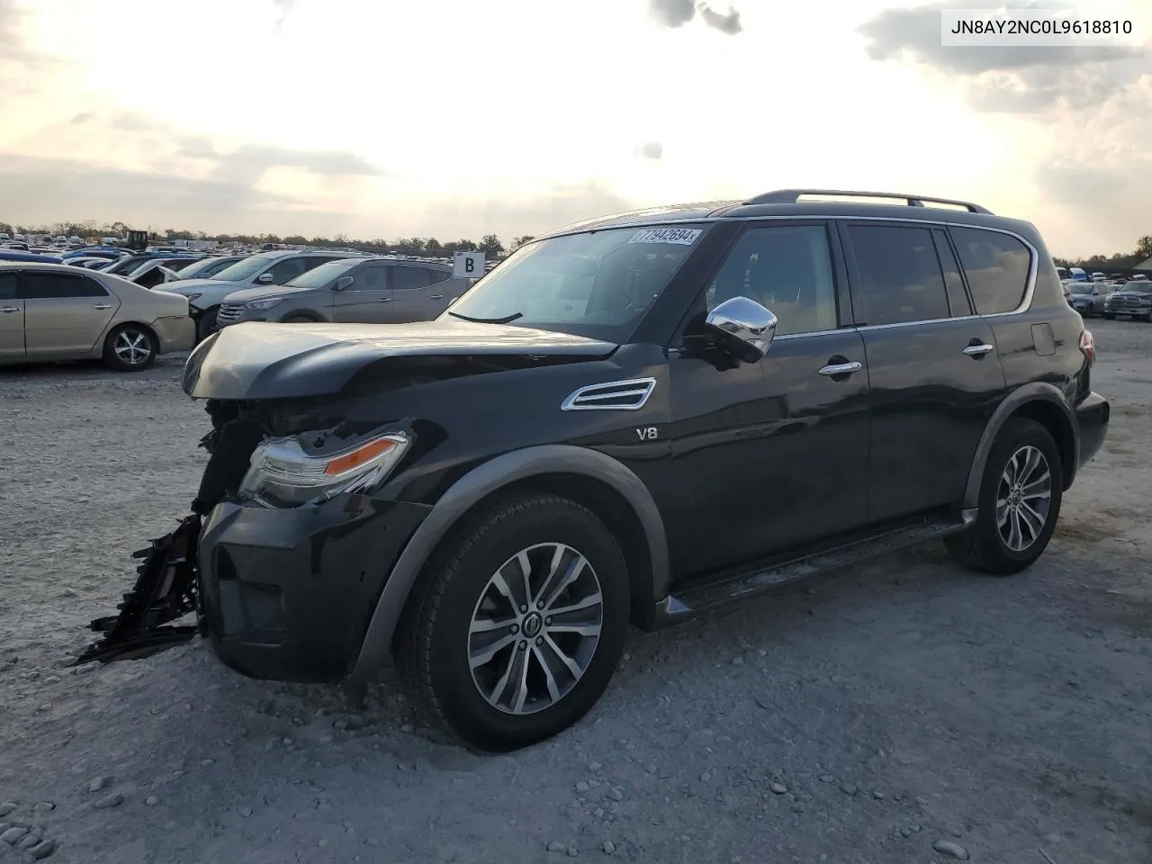 2020 Nissan Armada Sv VIN: JN8AY2NC0L9618810 Lot: 77942694