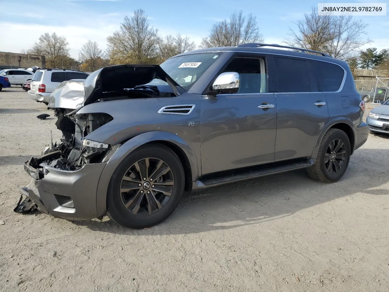 2020 Nissan Armada Platinum VIN: JN8AY2NE2L9782769 Lot: 78497934