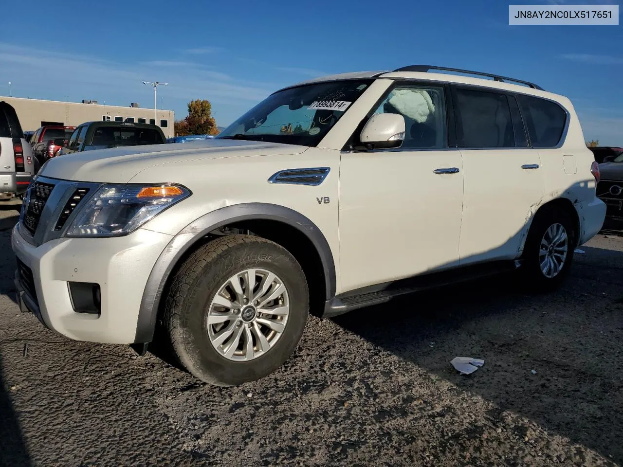 2020 Nissan Armada Sv VIN: JN8AY2NC0LX517651 Lot: 78993814