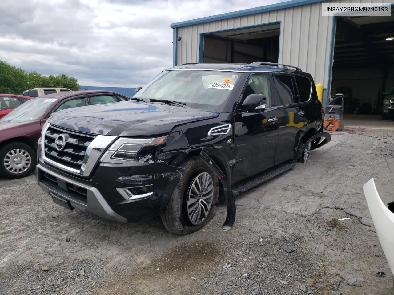 JN8AY2BBXM9790193 2021 Nissan Armada Sl