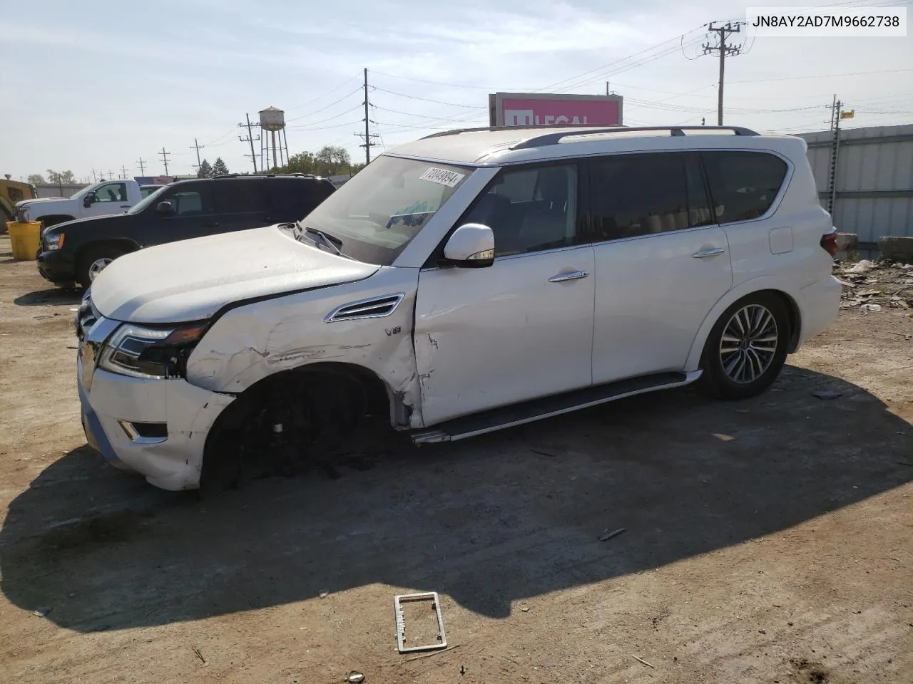 2021 Nissan Armada Sv VIN: JN8AY2AD7M9662738 Lot: 72049894