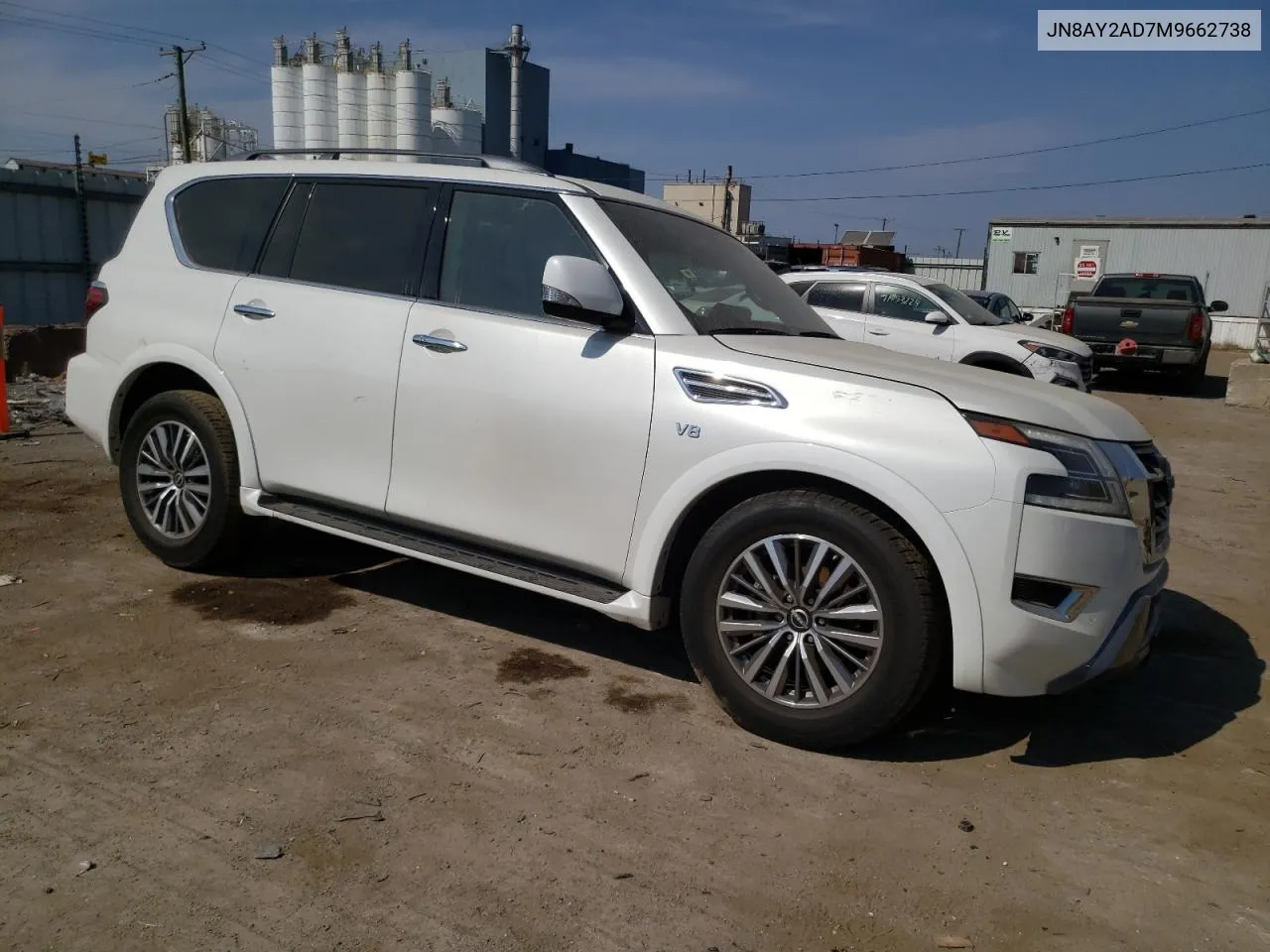 2021 Nissan Armada Sv VIN: JN8AY2AD7M9662738 Lot: 72049894