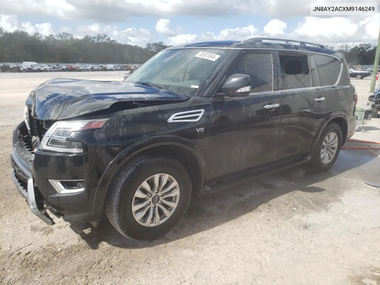 2021 Nissan Armada Sv VIN: JN8AY2ACXM9146249 Lot: 76587094