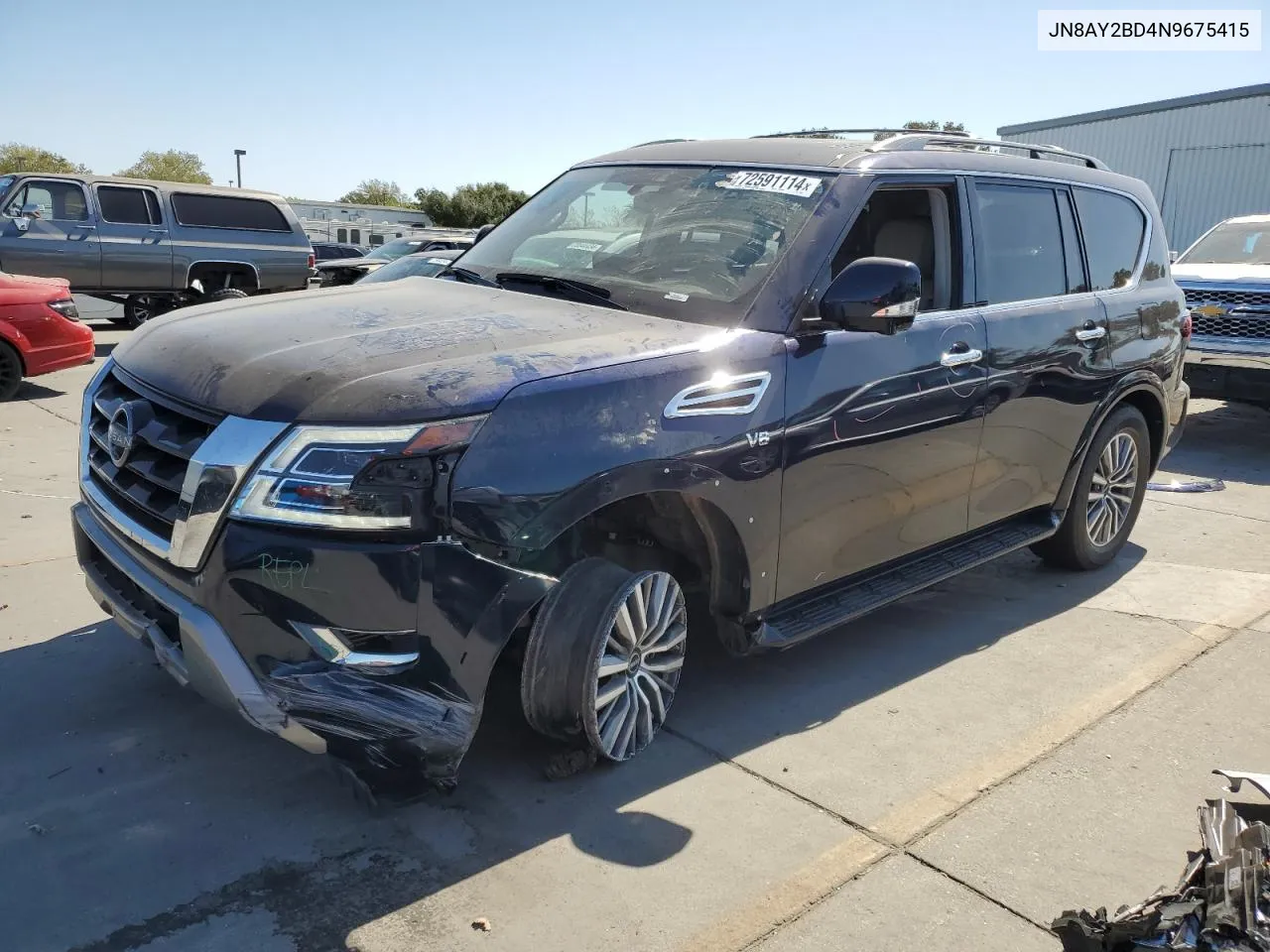 2022 Nissan Armada Sl VIN: JN8AY2BD4N9675415 Lot: 72591114