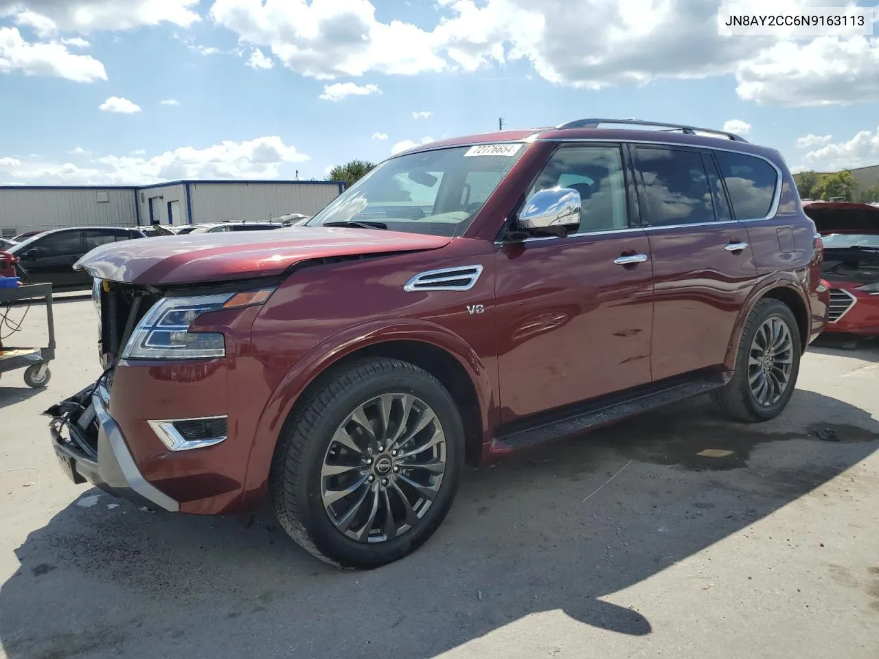 2022 Nissan Armada Platinum VIN: JN8AY2CC6N9163113 Lot: 72776654