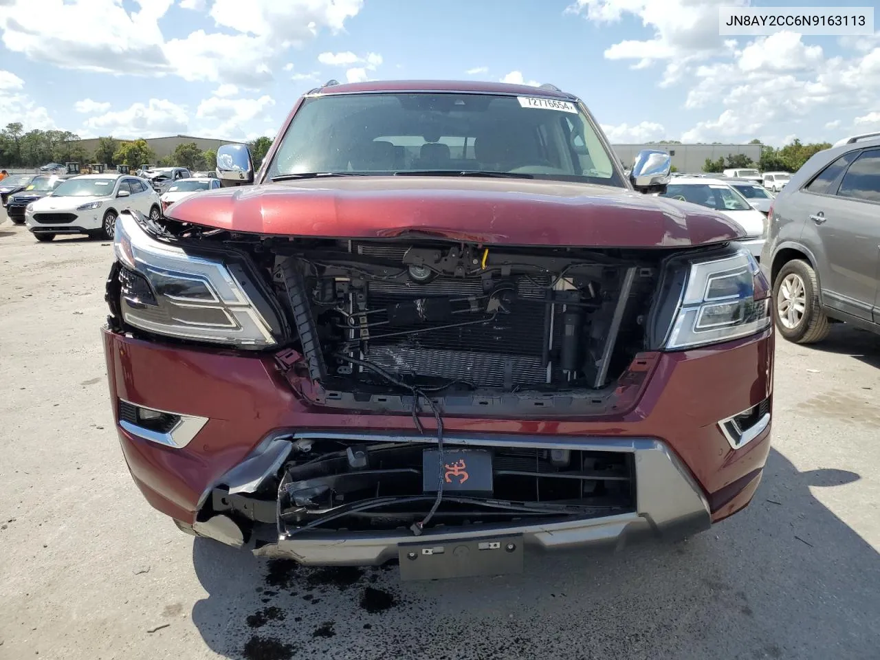 2022 Nissan Armada Platinum VIN: JN8AY2CC6N9163113 Lot: 72776654