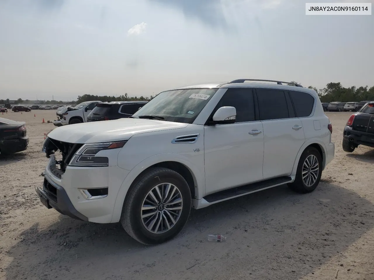 2022 Nissan Armada S VIN: JN8AY2AC0N9160114 Lot: 76266474