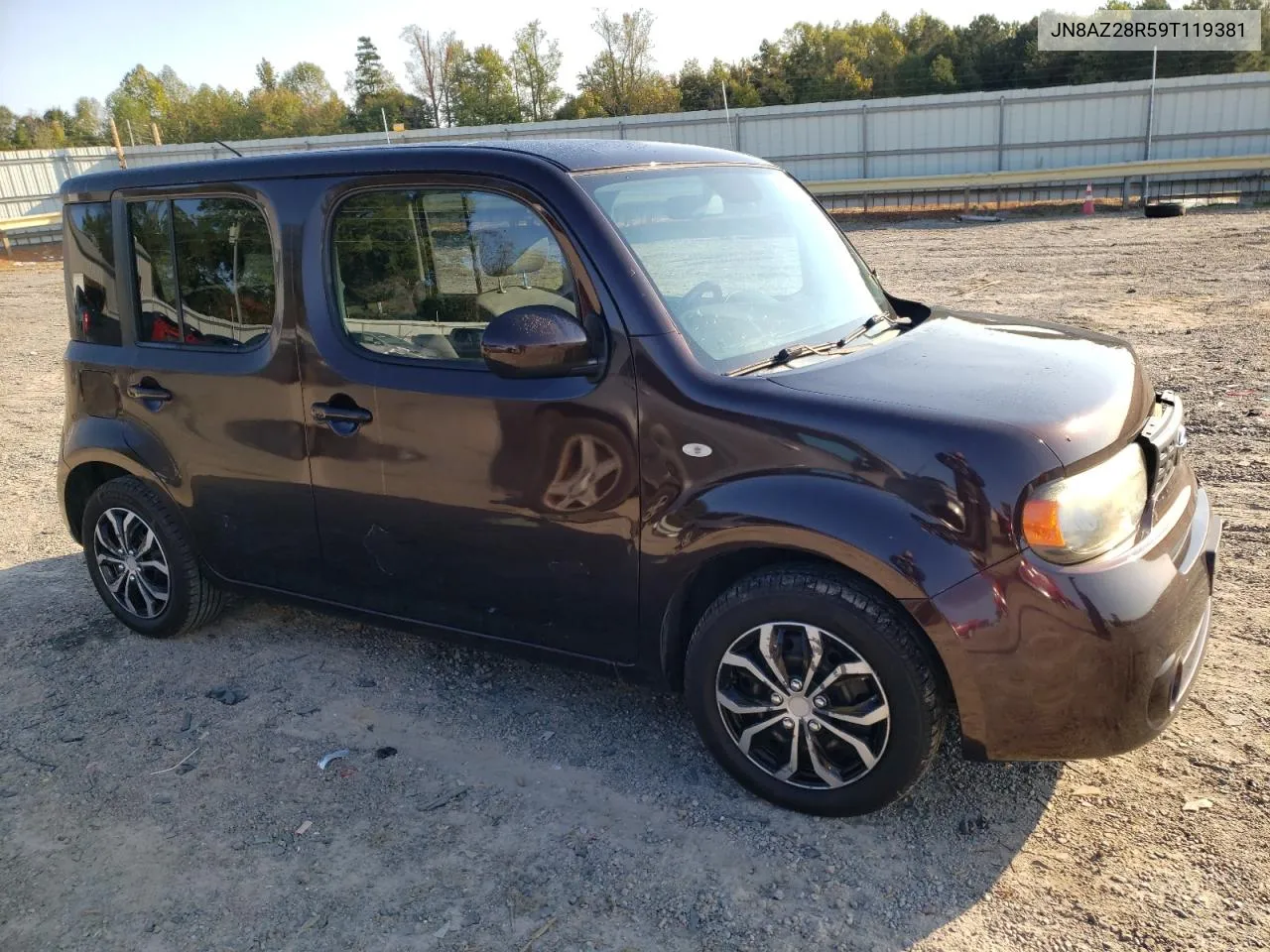 2009 Nissan Cube Base VIN: JN8AZ28R59T119381 Lot: 75938394