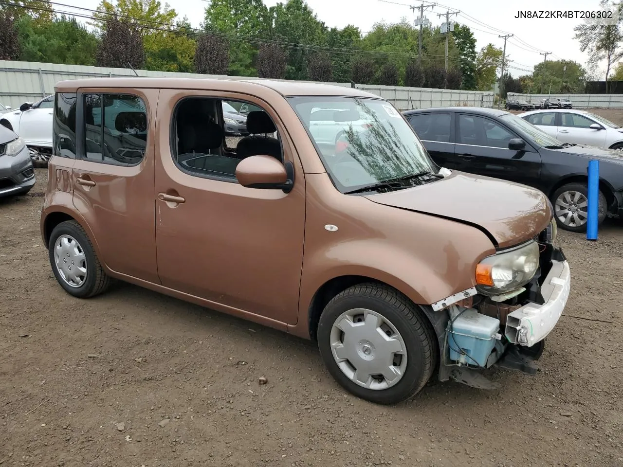 2011 Nissan Cube Base VIN: JN8AZ2KR4BT206302 Lot: 72201014